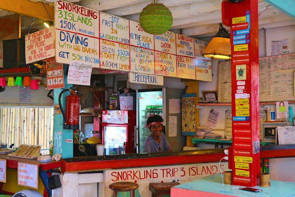 ギリ・トラワンガン Gili La Bohemeホステル エクステリア 写真